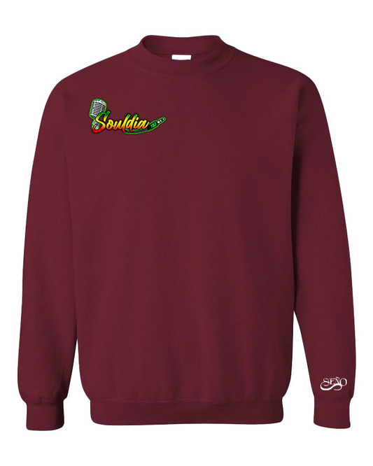 Drip crewneck bourgogne